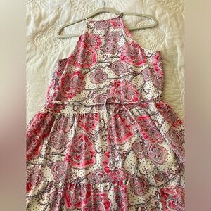 Tommy Hilfiger Womens Paisley Halter Dress Pink NWT Size 10